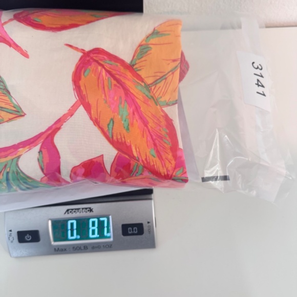 Nine West Dress Women Large Red Multicolor Tropical Floral Short Puff Sleeves - Picture 13 of 13